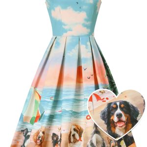 Amanda Beach Bark Club Flared Dress