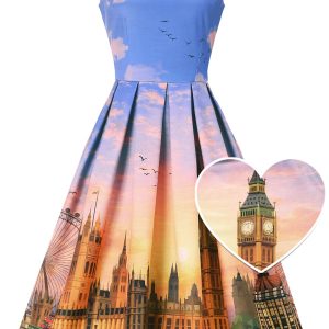 Amanda London At Sunset Flared Dress