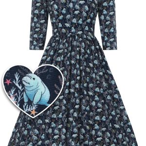 Billie Blue Manatee Long Sleeved Dress