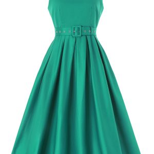 Helen Green Cotton Midi Dress