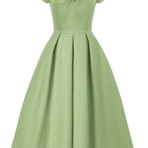 Lily Pistachio Green Off Shoulder Dress