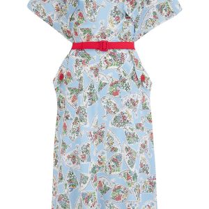 Ayda 2pc Dress & Detachable Shrug Bolero Set In Pagoda Print