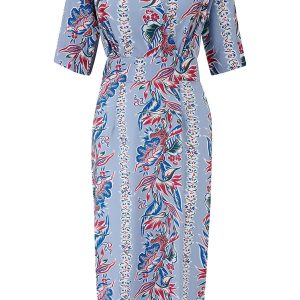Evelyn Wiggle Dress in Polynesia Print