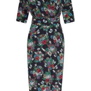 Evelyn Wiggle Dress in Secret Garden Print