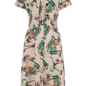 Lucille 2pc Sweetheart Dress & Bolero Set In Tahiti