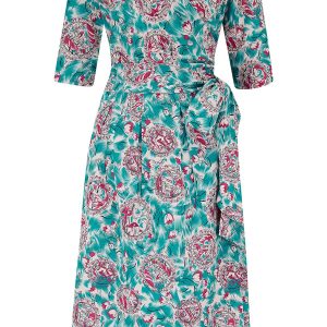 Vivien Full Wrap Dress in Summer Breeze Print