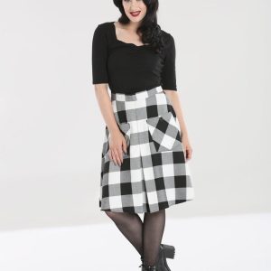 Teen Spirit Mid Skirt Black-White